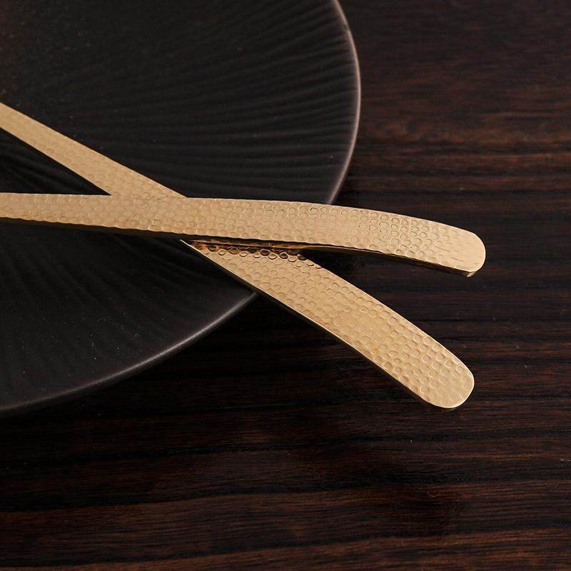 Brass spoon soup leak household long handle hot pot spoon handmade hammer rice spoon all copper kitchen set colander