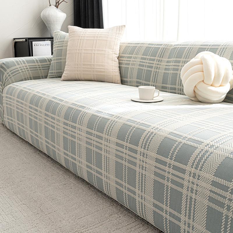 2025 New Retro Plaid Light Luxury High-end Dust-proof and Wear-resistant All-inclusive Elastic Anti-cat Scratch Sofa Cover