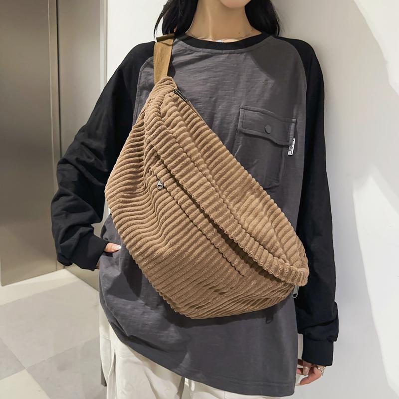 Fashi Bauchtasche Cord Damen Gürteltasche Phe Handtaschen Street Casual Brusttasche Große Kapazität Unisex Schulter Crossbody Taschen