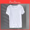 T-shirt z okrągłym dekoltem Szybkoschnący Męski Kolor Cienki Luźny Krótki Rękaw Czysty Pulower Casual Streetwear Codzienne Ubranie Sportowy Top