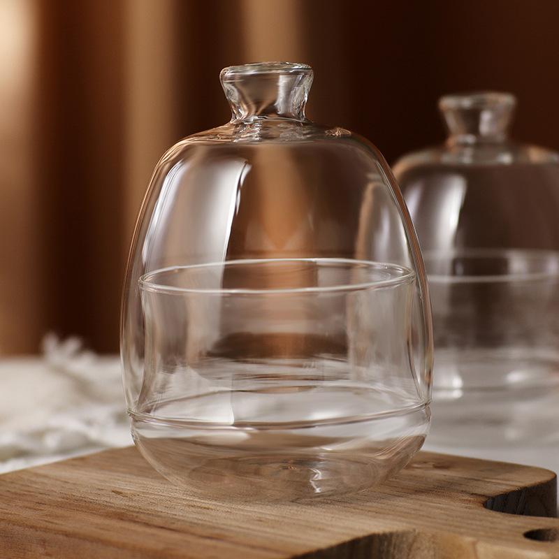 Household Glass Sealed Jar with Lid Sugar Jar High Borosilicate Tea Jar Coffee Shop Storage Box High Temperature Resistance