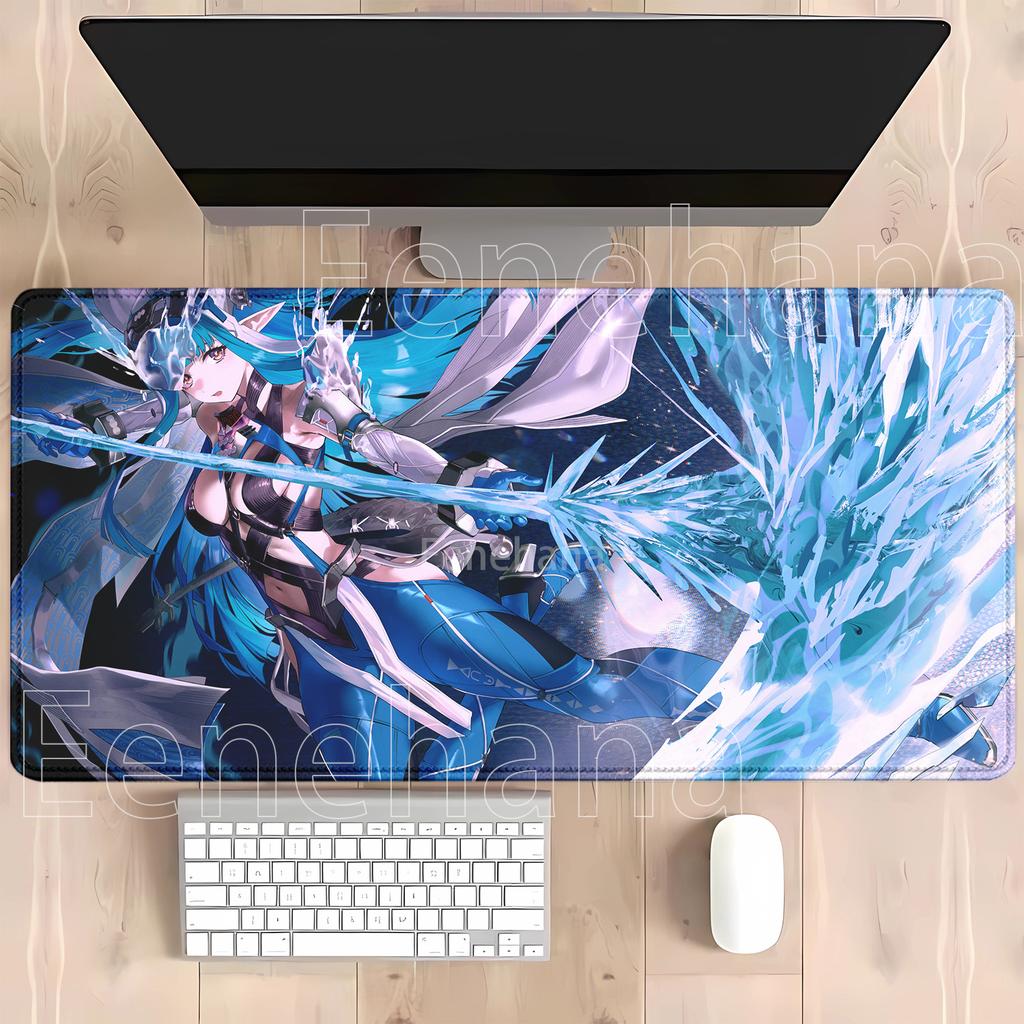 Arknights Endfield Gaming Mouse Pad Rubber Anime Girl Nonslip Base Mousepad Offices Accessories Hd Printing 400x900mm Desk Mat