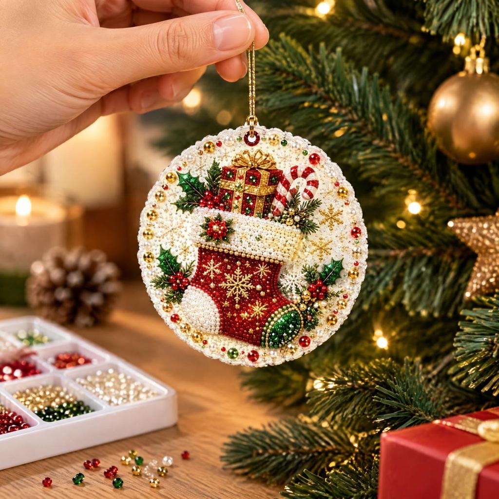 Christmas Tree Ornament, 2D Christmas Hanging Decoration, 1 Material
