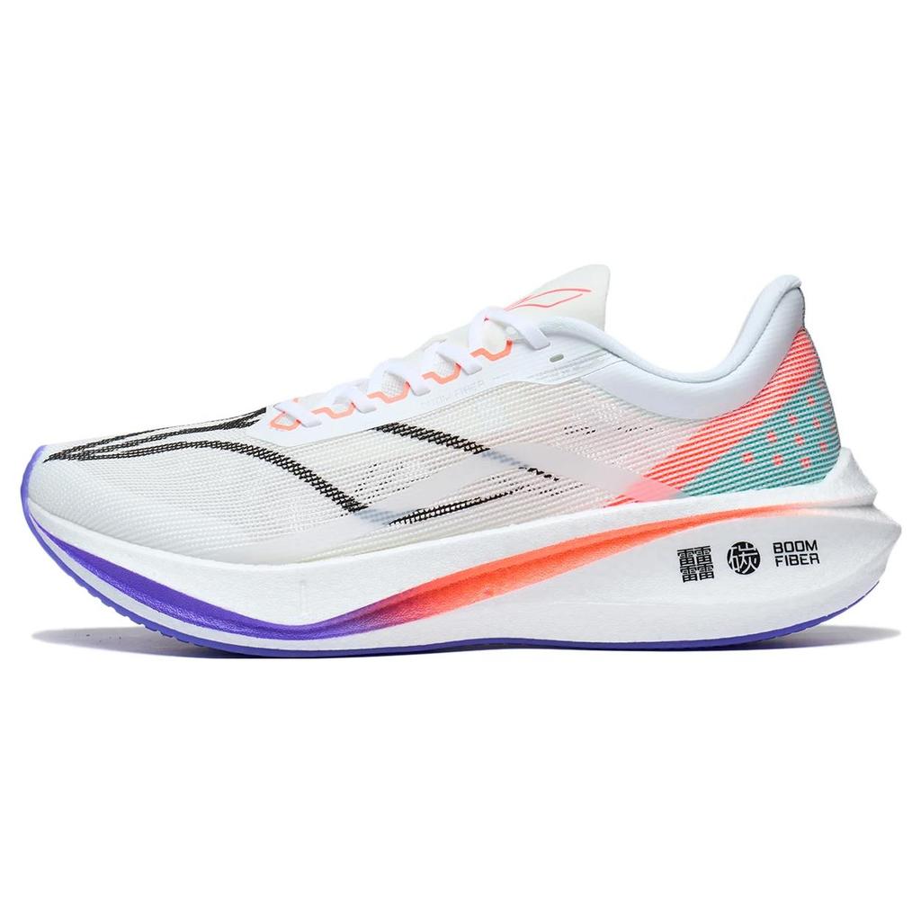 Nye LINING Feidian 3 Challenger løpesko herre lav topp hvit/cyan/lilla/oransje ARMT037-4