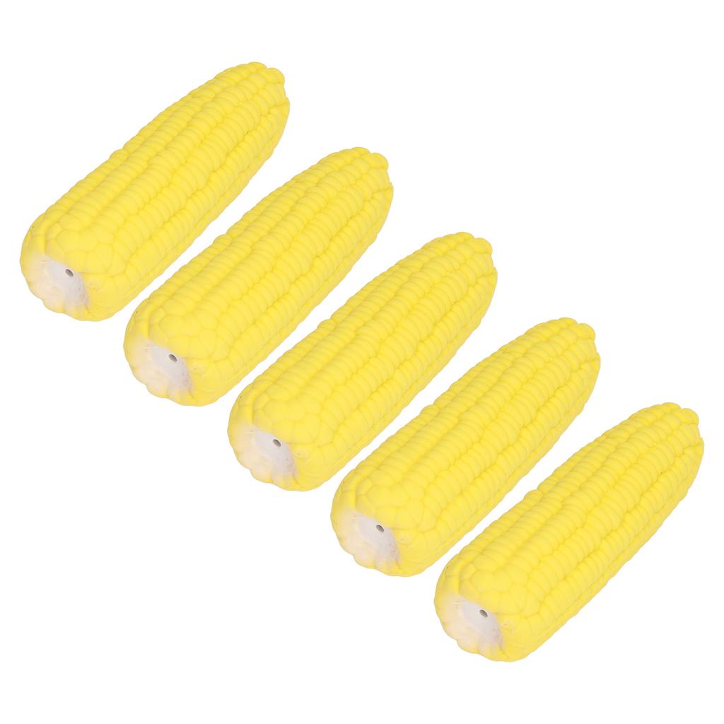 5Pcs Dog Corn Toy Latex Simulation Interactive Puppy Teething Chew Toys with Sound for Small Medium