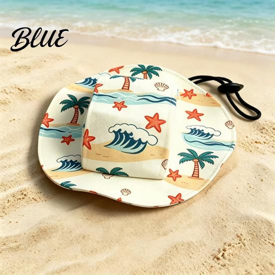Cat Ears Sunshade Beach Hat Summer Cap with Ear Holes Adjustable Pet Polyester Hat Sun for Small Dogs Cats Outdoor Protection Comfortable Holes
