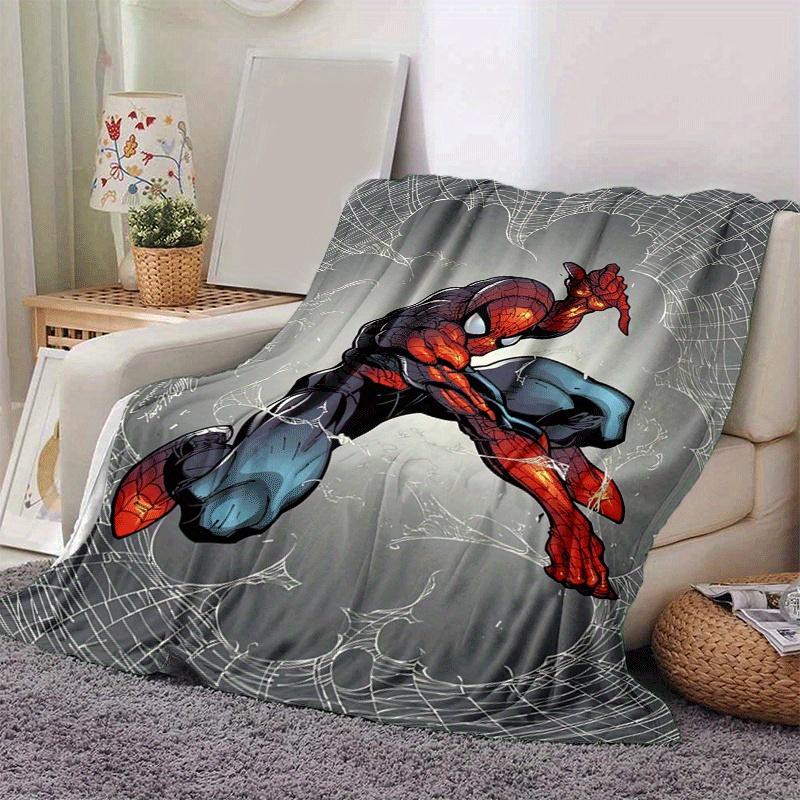 1pc Spider-Man Printing Blanket - Soft, All-Season Throw for Office Blanket, | Personalized Gift with Adorable Cartoon Design