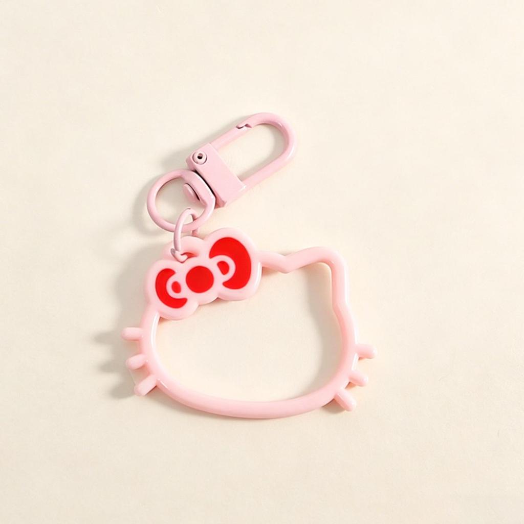 Creative Cartoon Cat Head Keychain - Acrylic Pendant Accessory & Bag Charm