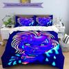 3pcs Duvet Cover Set (1*Duvet Cover + 2*Pillowcase, Without Core), Bride of Chucky Print Bedding Set, Bedroom Decor, All‑Season, Birthday Gift