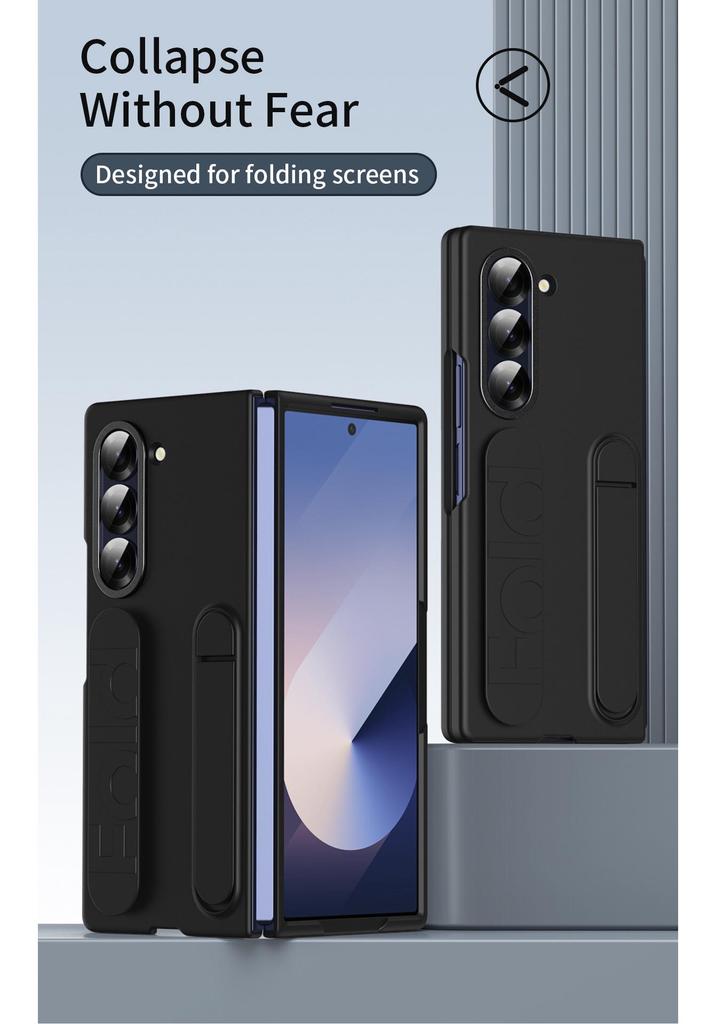 Etui do Samsung Galaxy Z Fold7/6: Zintegrowana podstawka, folia i pasek na nadgarstek do Fold5/4.