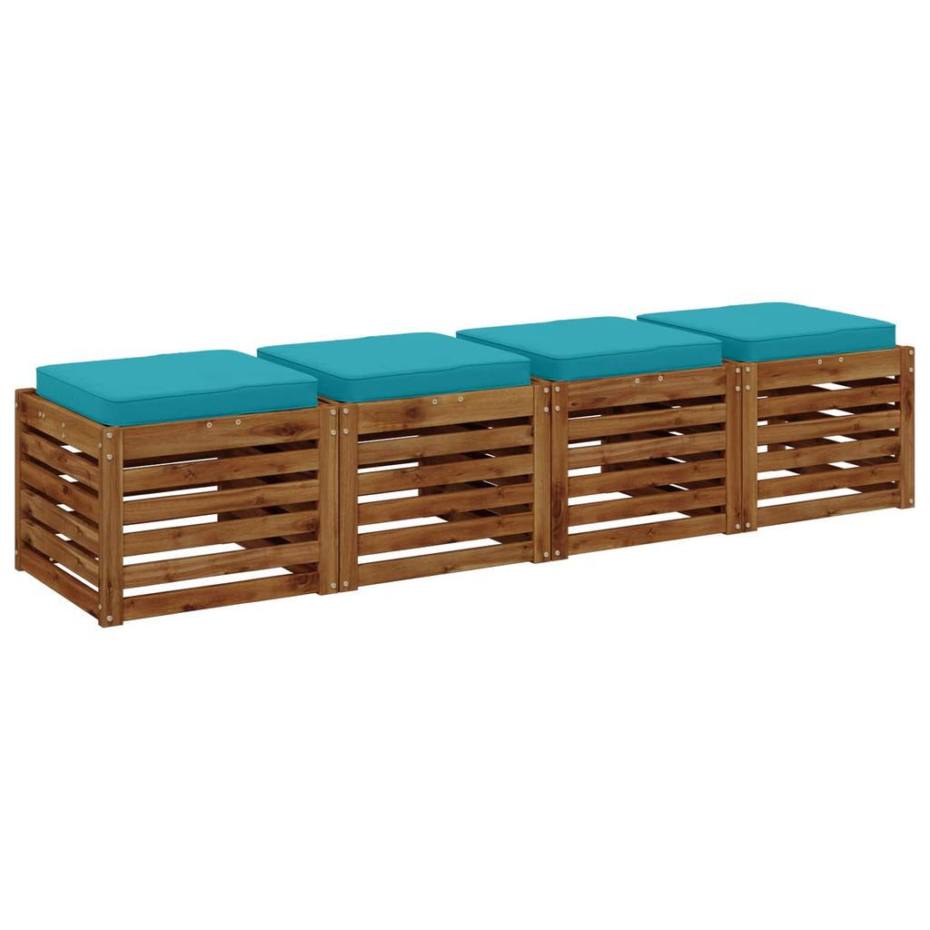 4 piece Seat Cushions VUGHT 4 pcs 100percent  Polyester Turquoise