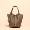 Leather Vegetable Basket Women's Bag High Version Sophie Line TC First Layer Cowhide Bucket Bag Thick Leather Fashion Casual Bag
