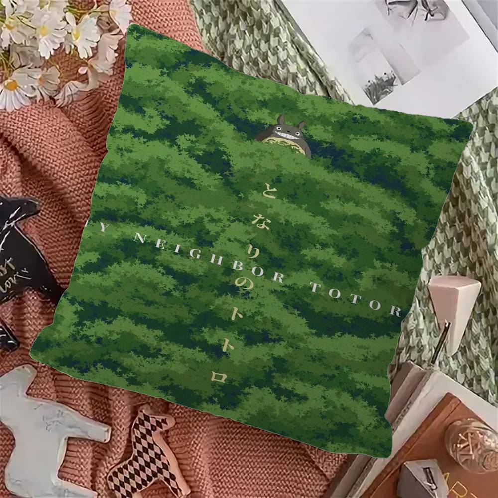 

My N-Neighbor T-TotoroS Personalized picture text home decorative pillows Household Gifts 45x45cm 12x12Inch