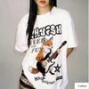Vintage Rock Shiba Inu Graphic TShirt with Rock Hand Gesture Print Retro Cotton Tee Aesthetic Rock Style Unisex Top