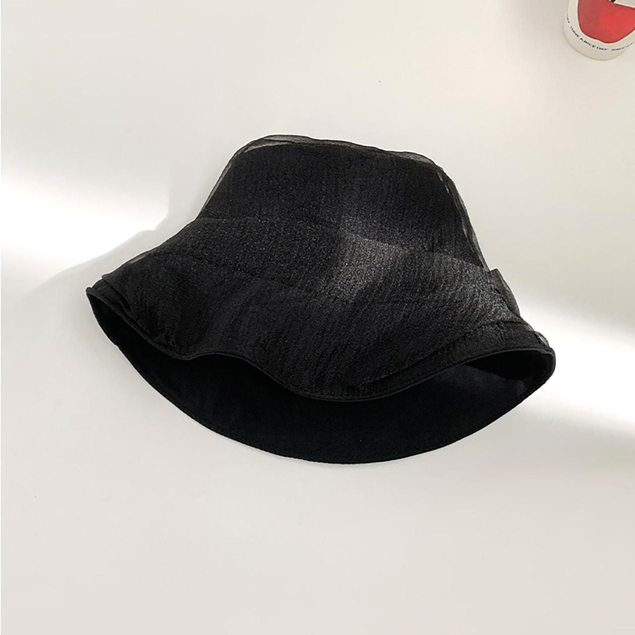 

Summer Mesh Women Fisherman Hat Solid Color Thin Wide Brim Bucket Hats For Girl Lady Outdoor Casual Sun Protection Basin Cap one size чорний