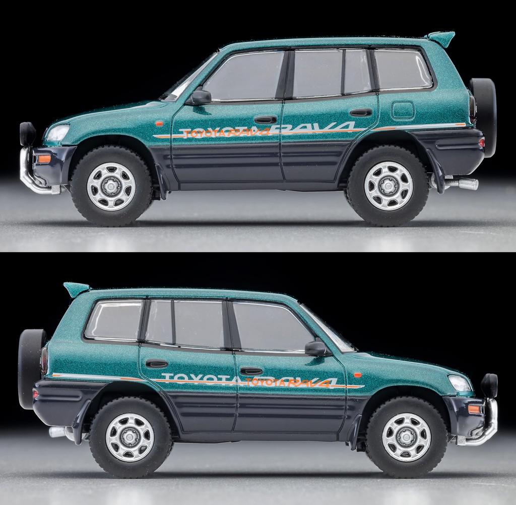 TOMYTEC Tomica Limited Vintage Neo Toyota RAV4J V 1995 Model 338963 1/64 LV-N354d Green/Gray (Finished Product)