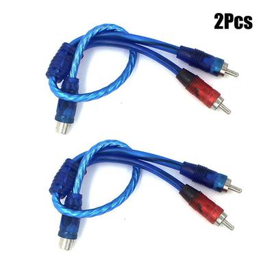 2-teiliger RCA-Y-Splitter-Audio-Klinkenkabel-Adapter, 1 Buchse auf 2 Stecker