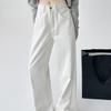 High Waist Wide Leg Denim Pants Women's Spring 2025 New Style Slimming Drapey Loose Floor-Length Narrow Straight Cut Trousers
