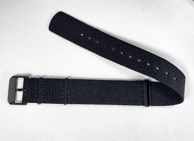 L0FP02CM0 SEIKO 5 Sports 22mm Nylon Band Black with and Via (Compatible SBSA025/ SBSA101/ 4R36-07G0 Others) (Ships Nekoposu)