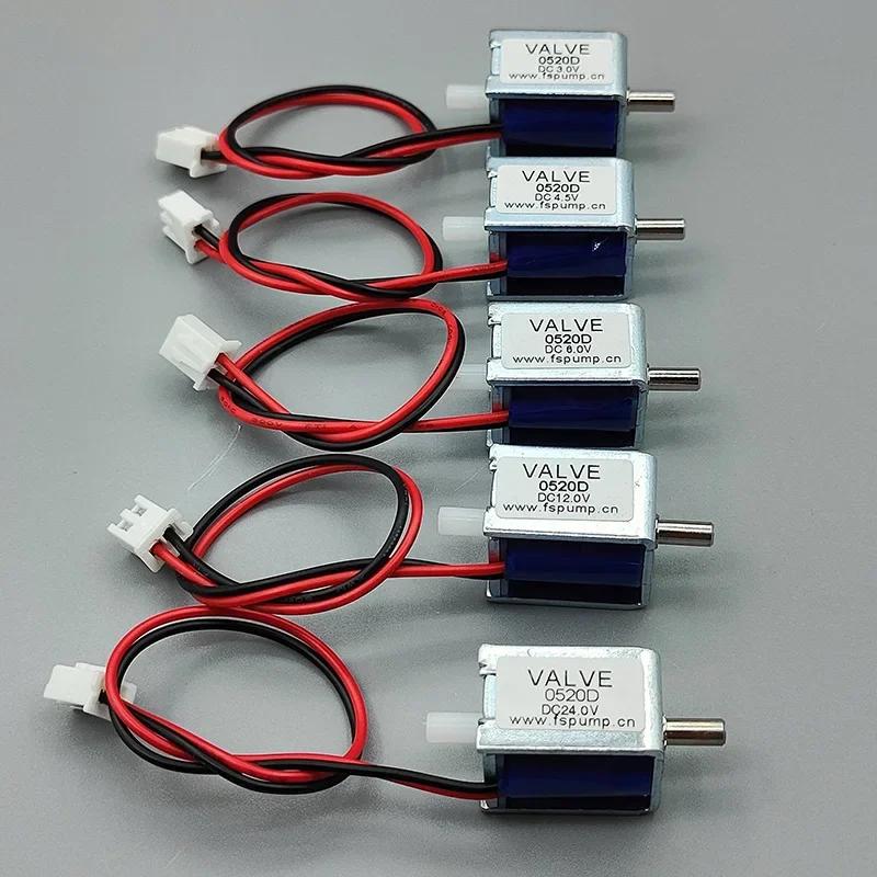 1pc 0520D Mini Electric Solenoid Valve DC3V/4.5V/6V/12V/24V N/C Normally Closed Air Gas Vent Valve