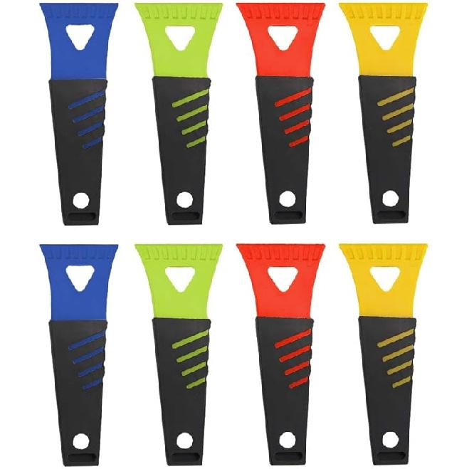 4PCS Ice Scraper For Car Windshield, No Scratch Plastic Ice Shovel Tools For Winter, Window Ice Snow Frost Removal Tool Accessories For Cars, Trucks,