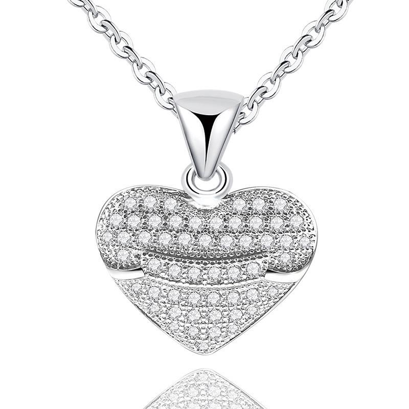 BELLA BOX A New Mother's Day Gift: A Creative Heart-shaped Micro-studded Zircon Collarbone Chain With A Unique And Light Luxury Style