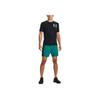 Under Armour T-shirt de Sport Running Imprimé Grand Logo Vintage Américain Col Ras du Cou Manches Courtes Homme Tops Noir 1372590-001