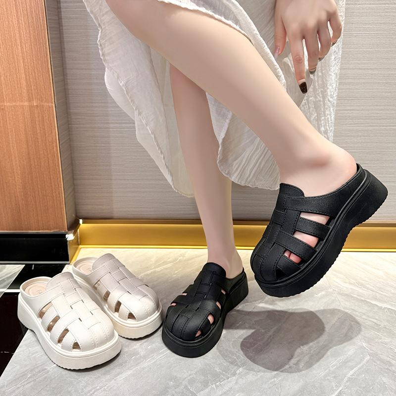 Platform Fisherman Sandals Women's Slip-On Hollow Out Casual Slippers
