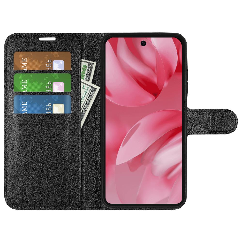 

For Google Pixel 10 Case Litchi Texture Shockproof Leather Wallet Phone Cover Rose