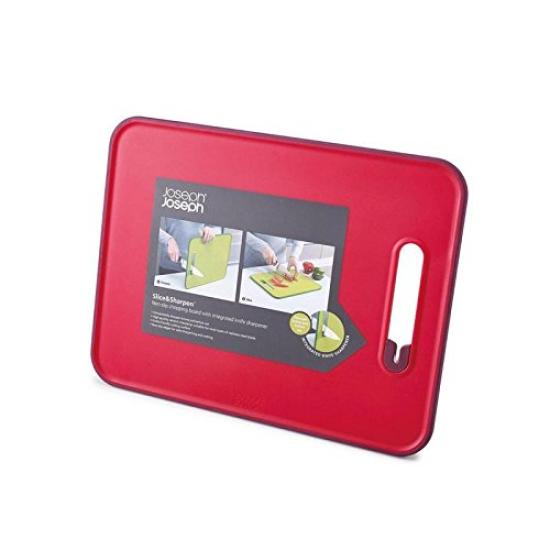Joseph Joseph Schneidebrett mit Messerschärfer New Idea Serie S Größe Rot 601084 [Originalprodukt] Slice&Sharpen