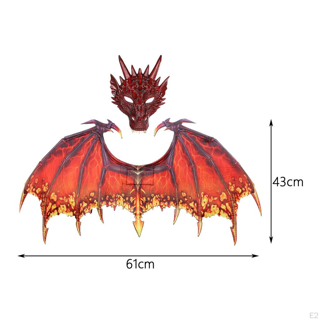 Adult Dragon Costume Dinosaur Mask Sets Accessories Masquerade Fancy Dress for Festival