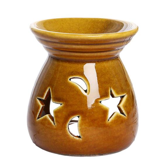 Scalda cera ceramico Diffusore di oli essenziali Portacandela a lumino Piccolo Brucia incenso da scrivania per Decorazione Casa Camera da letto