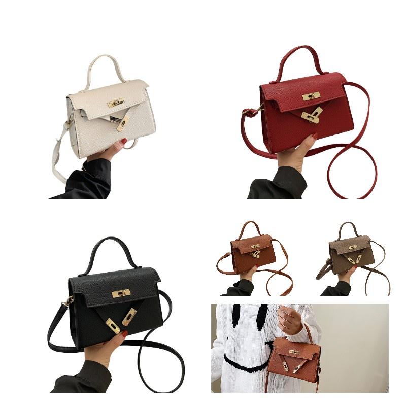 2020 New Lock Buckle Fashion Women's Bag Trendy Embossed Ladies Shoulder Bag Street Style Multiple Colors