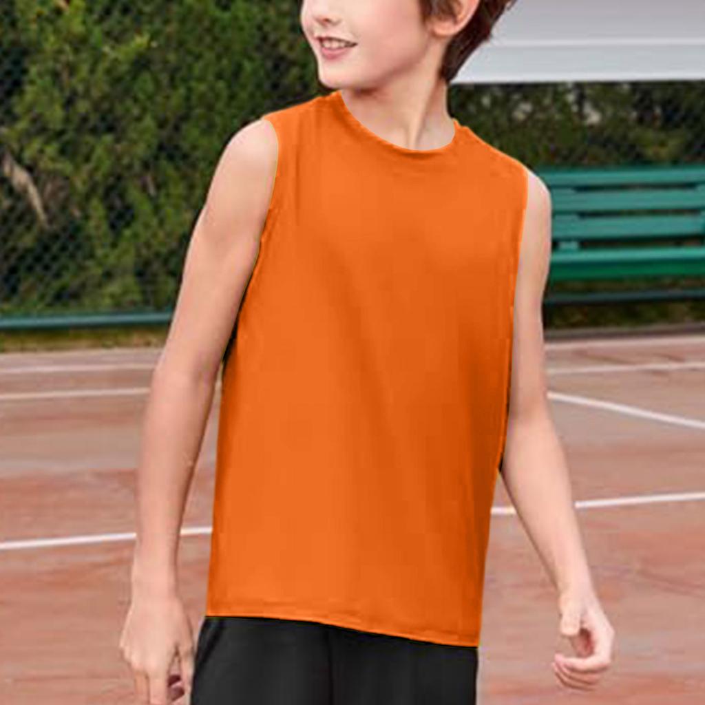 Boys' School Sleeveless Tee - Loose Round Neck Vest