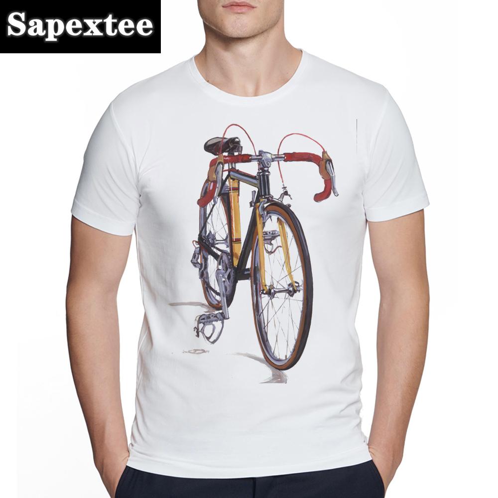 Bicycles MTB Print T Shirt Summer Men T-shirt Downhill Biking Print Casual Heartbeat Stimulation Exercise Male Harajuku Tshirt