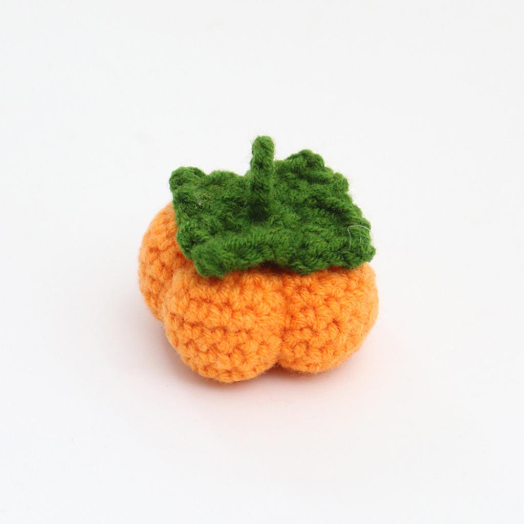 Woolen Hook Weaving Pendant Handmade Hook Weaving Persimmon Woolen Weaving Pendant Knitted Fruit Pendant