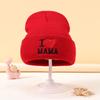 Embroidery Knitted Hat Dopamine Color Warm Windproof Cover Wool Hat Moisture