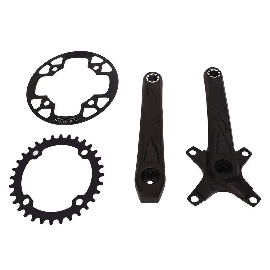 Bicycle Crankset Aluminium Alloy High Strength Lightweight Bicycle Crank Chainring Set for Mountain Bike