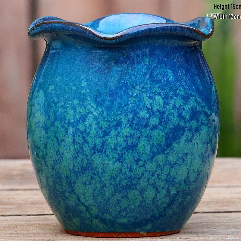 Handmade Retro Zisha Ceramic Pot for Succulents, Orchid, and Asparagus - Breathable Small Flower Pot