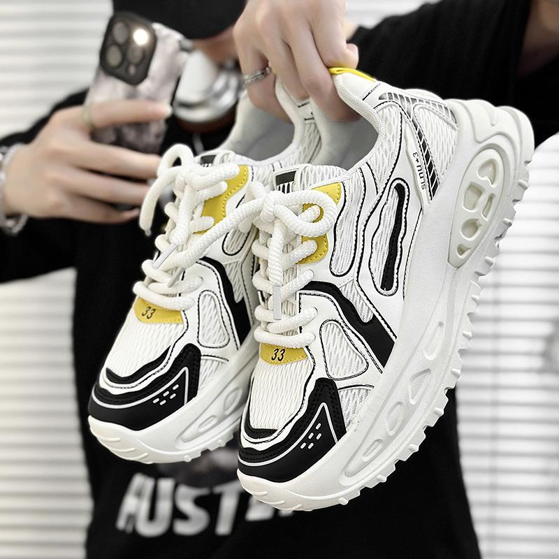 Fashion New High Quality Korean Men's Casual Sneakers Thick Soled Height Increasing Soft Soled Sports Running Shoes Zapatos Para Hombres
