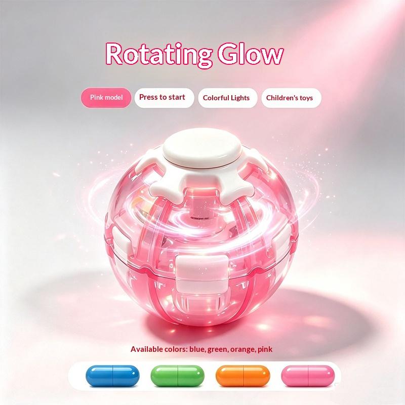 Led Magic Press To Spin Stress Relief Fidget Balls Autism Adhd Focus Quiet Cool Gadgets Unique Gifts For Kids & Adults