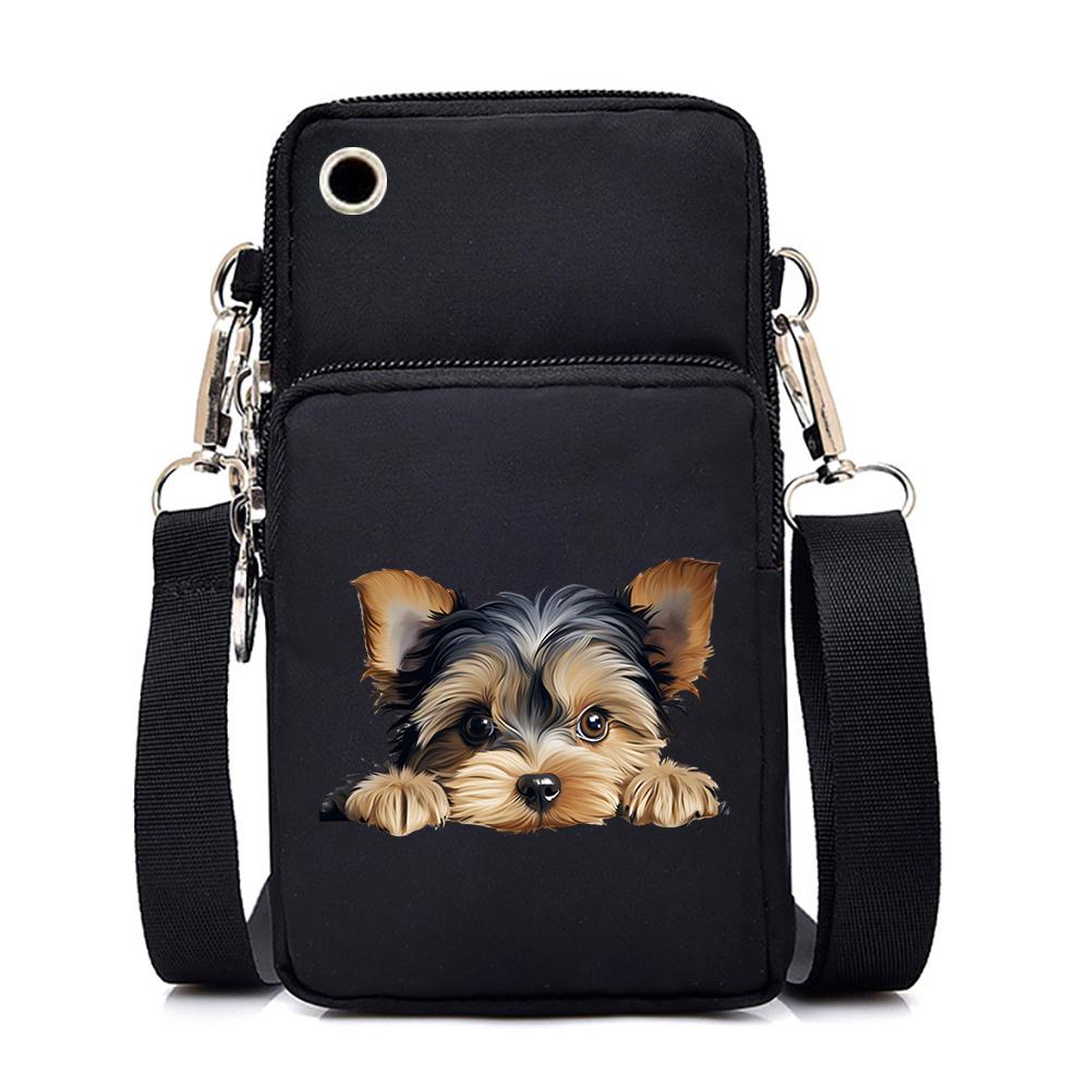

Симпатичные кошельки и сумки с 3D-принтом собаки, женская мини-сумка для мобильного телефона с изображением мультяшного животного, маленькая сумка через плечо для женщин, сумки через плечо