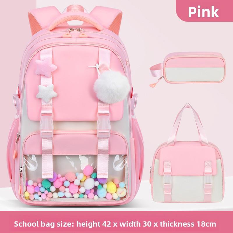 elementary school student backpack for girls new cute nylon backpack suitable for young girls middle School Bags Casual Daypack