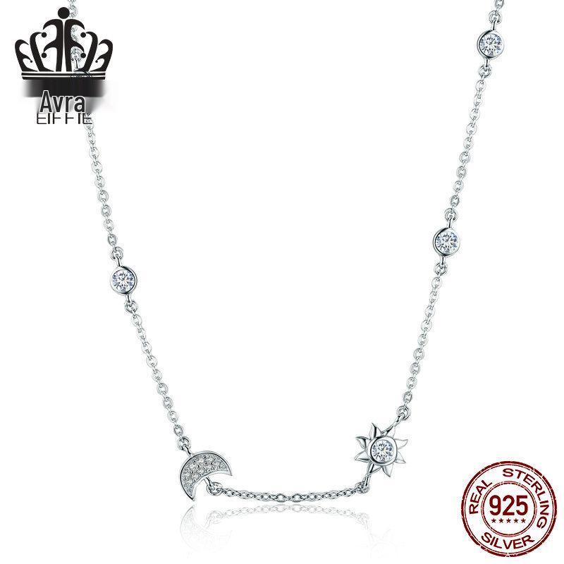 

Avle Sun & Moon S925 Sterling Silver Rose Gold-Plated Necklace with Diamonds - SCN272