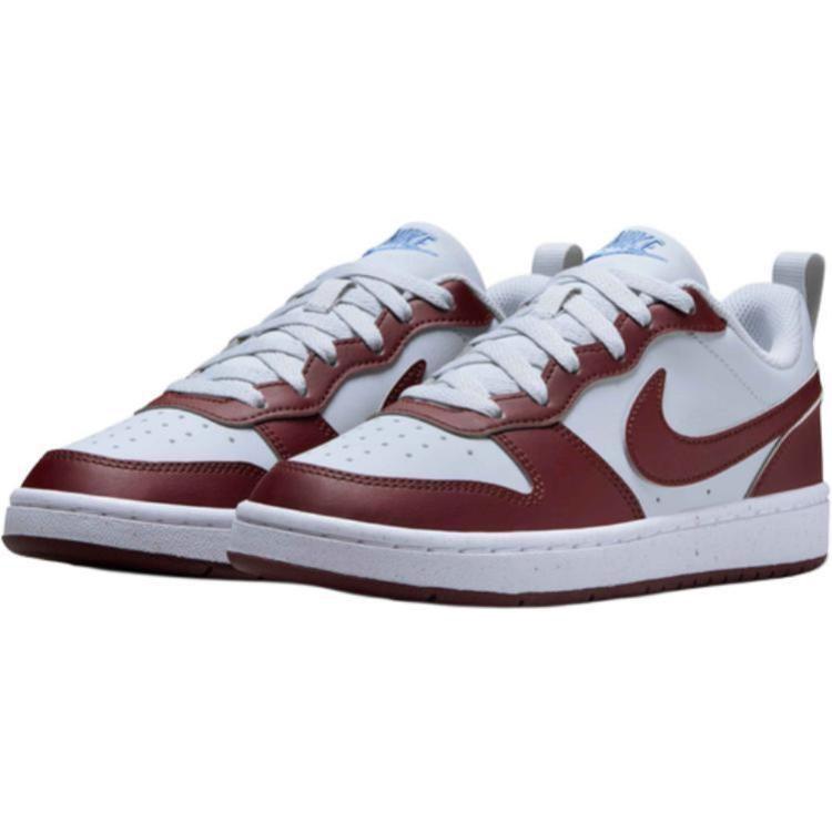 Nike Court Borough Low Top Skateboard Shoes Red/White Unisex Kids' DV5456-006