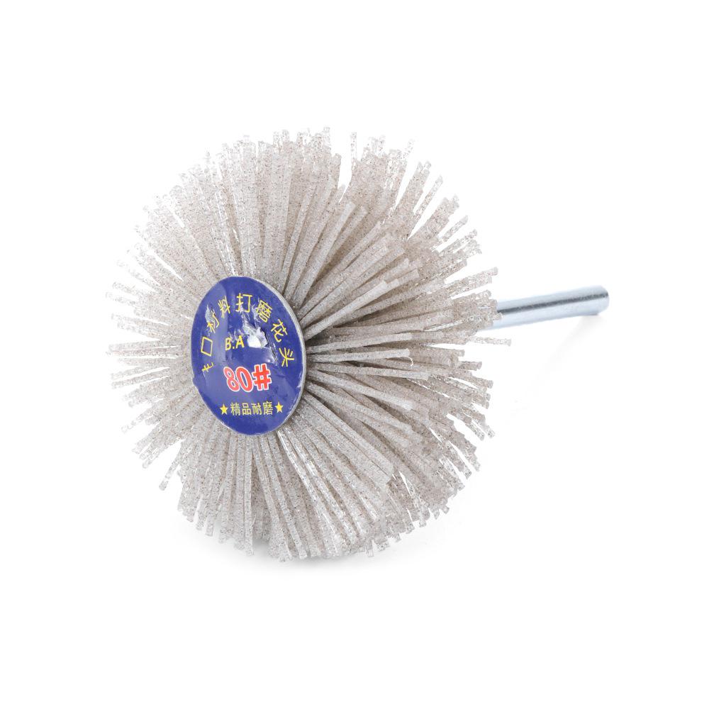 Woodwork Drill Grind Buff Nylon Wheel Brush Flower Head Deburring Grinder Abrasive Wire Grinding