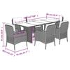 Vidaxl 7-Cz. Set di Mobili da Giardino con Cuscini, Beige, Polyrattan