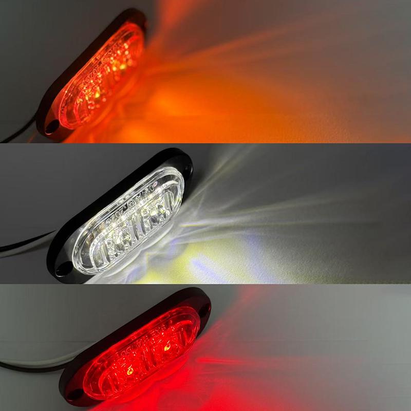 2 Stück 12V 24V LKW Positionsleuchten Auto Seitenmarkierungsleuchten LED Signalleuchte Anhängerleuchten Blinker Rückleuchten Autozubehör
