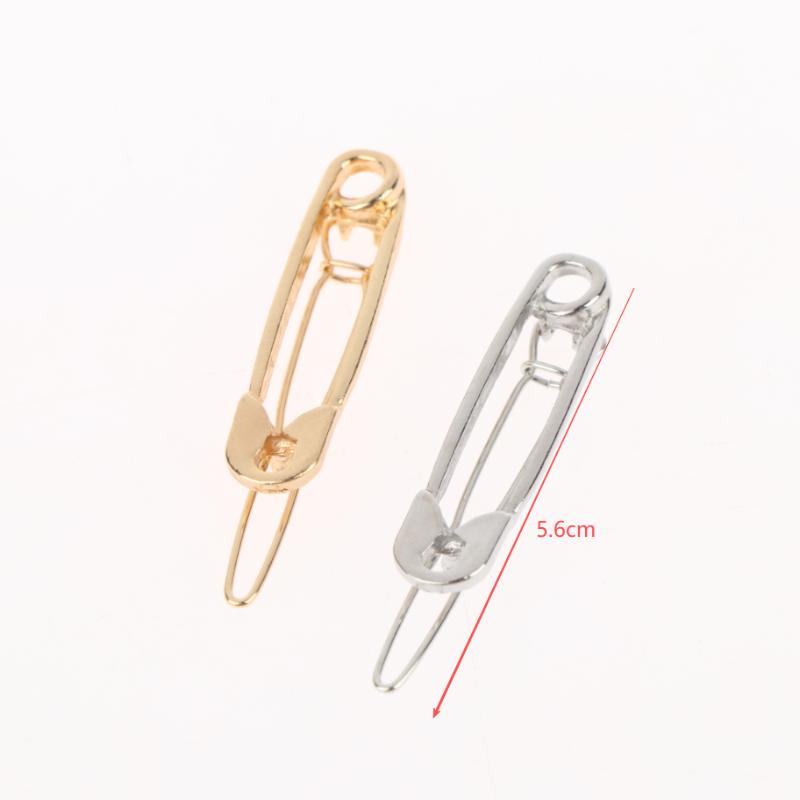 2Pcs Punk Personalized Punk Minimalist Girl Hairpin Hair Accessories Snap-On Side Clips Bangs Clips