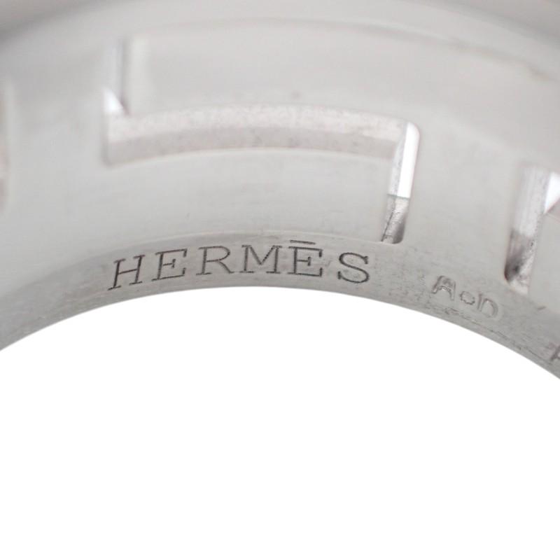 HERMES  #11(JP Size)  ring black Silver925 Women